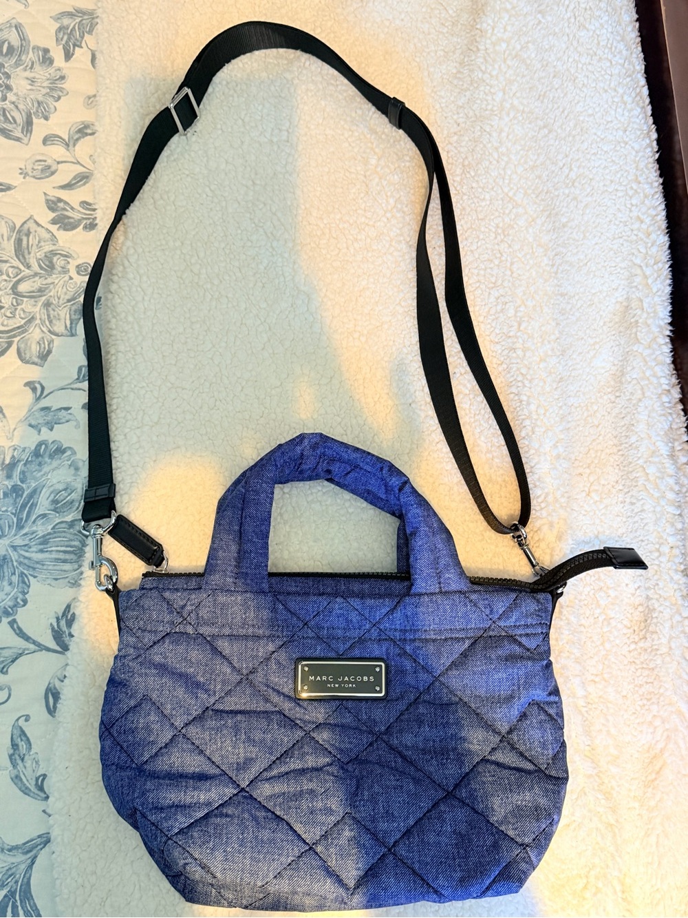 Marc Jacobs Quilted Denim Crossbody Bag - Denim Blue - NEW WITHOUT TAGS
